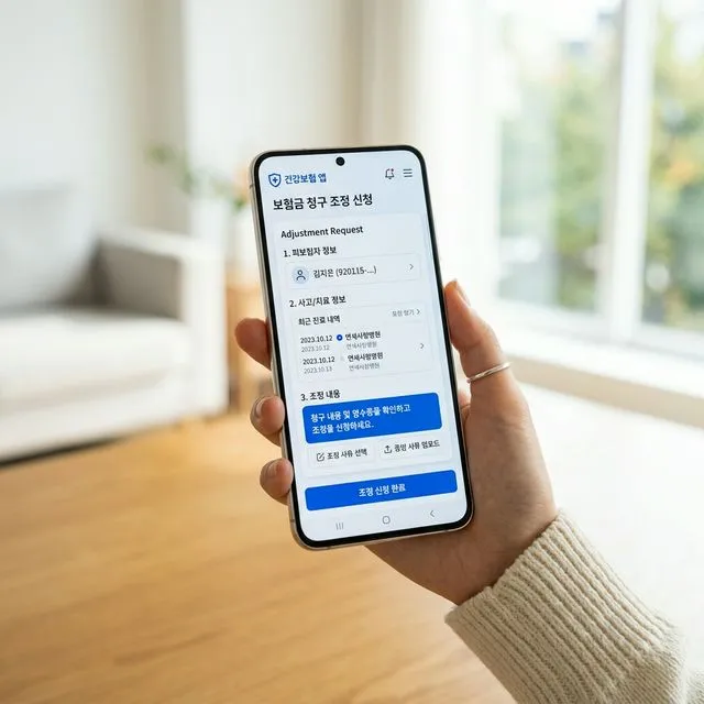 The건강보험 앱을 이용한 신청 방법