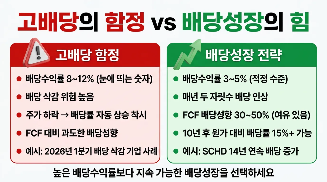 고배당 함정 vs 배당성장 전략 비교