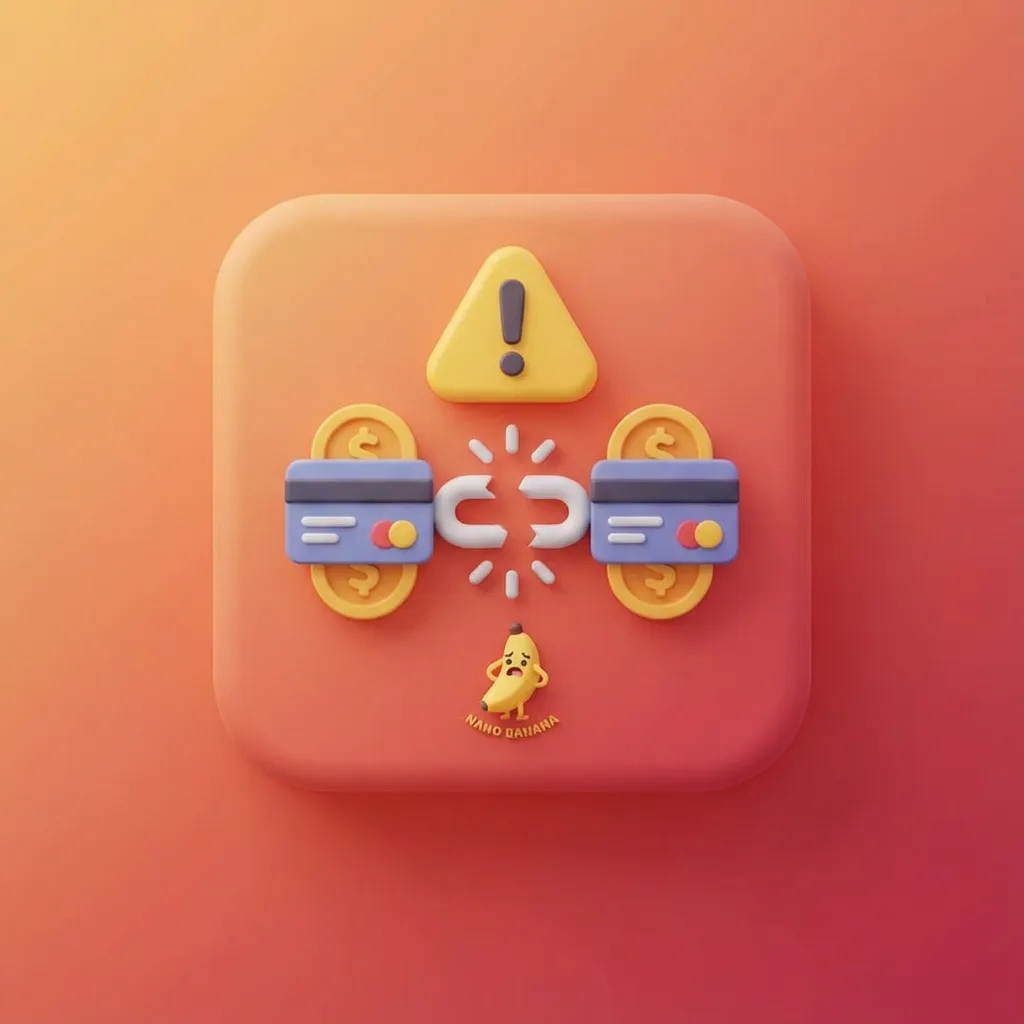 경고 표시가 있는 끊어진 체인을 보여주는 3D 일러스트레이션