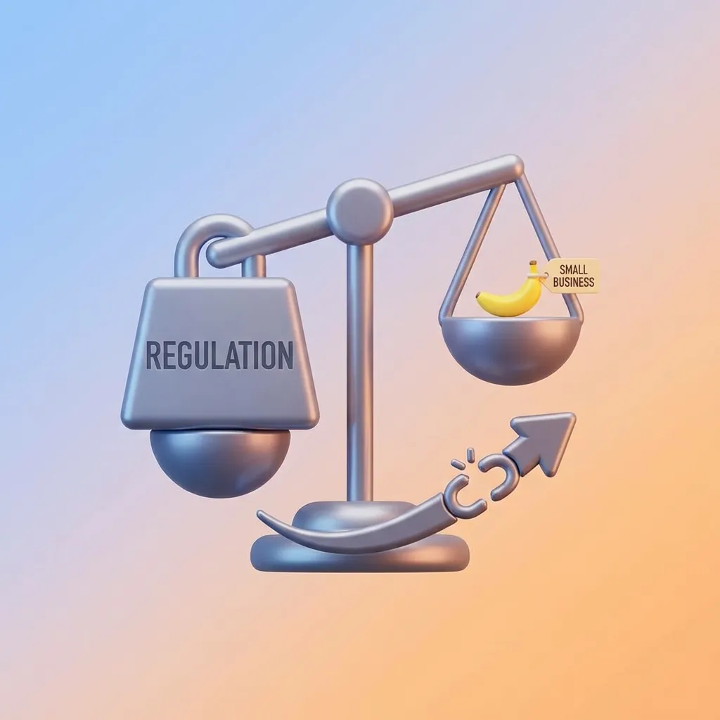 서로 다른 무게를 가진 불균형한 저울의 3D 일러스트레이션